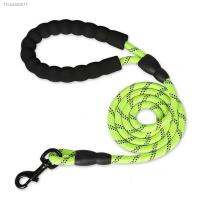 ◑☁⊙ Pet Leash Reflective Strong Dog Leash 1.5M Long With Comfortable Padded Handle Heavy Duty Training Durable Nylon Rope Leashes