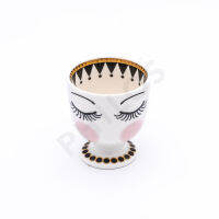 Philos , Miss etoile Egg Cup With " Eyes &amp; Dots " | ถ้วยเซรามิคสำหรับวางไข่และตั้งไข่ ลายสวยๆน่ารักๆ : EC015