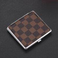 Portable Ciggarett Case Leather+Metal Short Cigatette Box Holder Smking Accessories