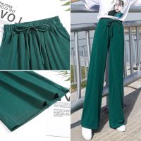 COD DSGERTRYTYIIO 【40 75kg】Wide Pants/Women Pants/Straight Leg Pants/10 Colors/M 2XL/Bit Cotton/Wide-leg Pants/WomenS Yoga Pants/All-Match Candy-Colored Outer Wear Nine-point Pants