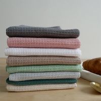 6 Pieces Waffle Weave Cotton Kitchen Towel Large Dinner Plate Hand Towel Cloth Napkins Ultra Soft Absorbent Dish Rags Knitting  Crochet