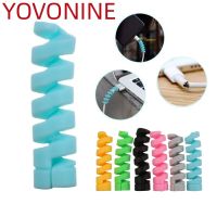 YOVONINE Universal ซิลิโคนเกลียวสายชาร์จ USB ตัวป้องกันสายไฟฝาครอบประหยัดสำหรับ IPhone และ Android