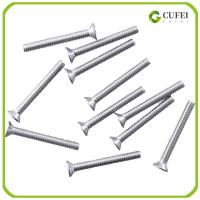 CUFEI 25PCS 1/4-20x2 "ค่ะ สกรูสำหรับเครื่องจักร เงินสีเงิน 304สแตนเลสสตีล สกรูหัวจม สกรู UNC Phillips ไดรฟ์ มืออาชีพด้านการ