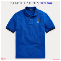 RALPH LAUREN FOOTBALL BEAR COTTON MESH POLO ( BOYS SIZE 8-20 YEARS )