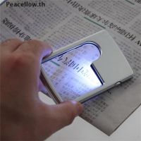 【Peacellow】แว่นขยาย มีไฟ LED 3x 6x สําหรับส่องเครื่องประดับ บัตรเครดิต