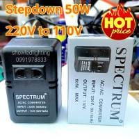 SPECTRUME [ Made in Thailand แท้ 100%] Converter Step Down 220V to 110V   50W  Transformer หม้อแปลงไฟ 220V เป็น 110V 50