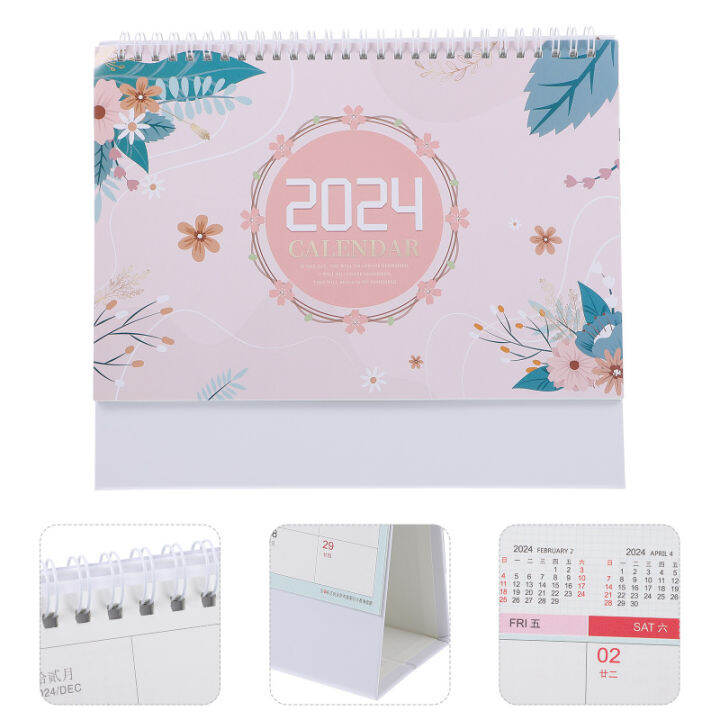 Table Calendar 2024 Decorative Desk Calendar 2024 Tabletop Calendar