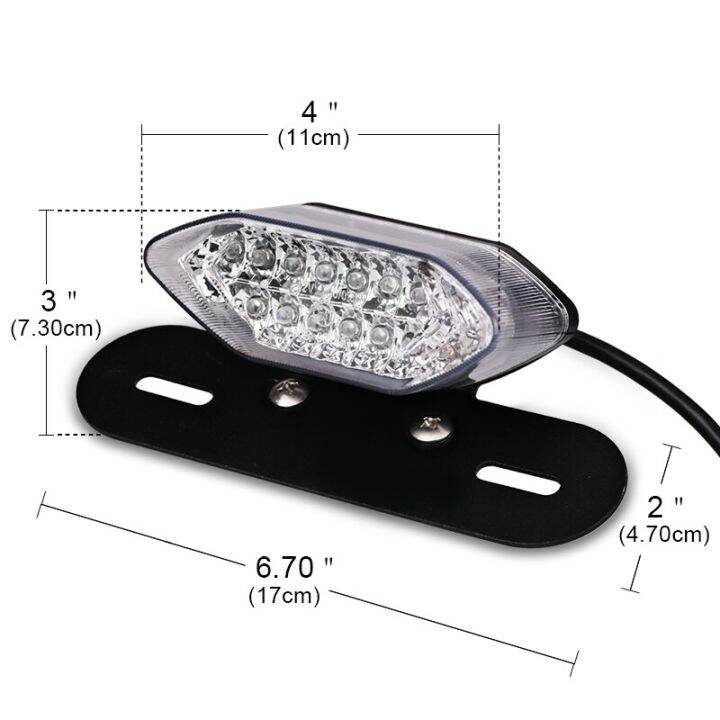 v Urbanroad Universal 12 Motorcycle Led Tail Light With Direction