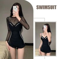 HOT14★2023 New Women One-Piece Swimsuit Sexy Soild Swim Skirt Summer Beach Wear Korean Style Bathing Suit Female Bikini Set Bodysuit