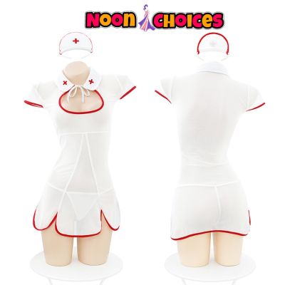 [ส่งเร็วพิเศษ!] Noon Choices ชุดคอสเพลย์ นางพยาบาล 💍เนื้อผ้าดี เดรสซีทรูสีขาว ชุดนอนไม่ได้นอน NC-265