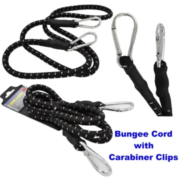 Cheap Latex Bungee Cord Metal Cords Carabiner Clip Strap Outdoor Elastic  Strap Outdoor