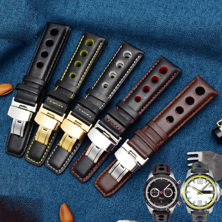 สำหรับ-tissot-sports-racing-series-prs516-t91-1853กำไลหนังแท้สายนาฬิกาข้อมือหนังวัวชั้นบนสุด20มม-สำหรับ-chopin-watchband-carterfa
