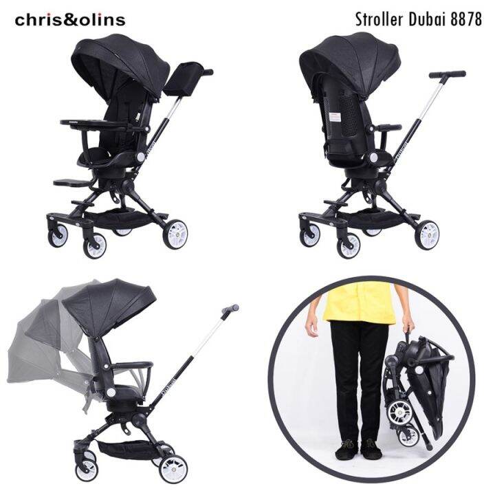 Chris & Olins 8878 Stroller Dubai Reversible Travel Kereta Dorong