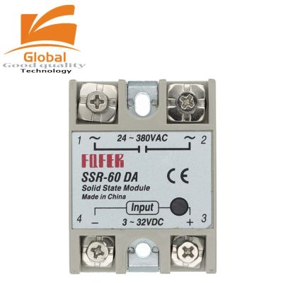 【Deal of the day】 SSR-40DA 25DA 60DA DC To AC Solid State Relay โมดูลอุณหภูมิเดิม Controller 24V-380V 40A 250V/25A 250V/ 60A 250V