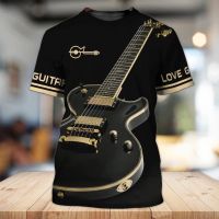 T SHIRT - (All sizes are in stock)   Short sleeved T-shirt with round neck polyester fabric, guitar printing, summer fashion for men  (You can customize the name and pattern for free)  - TSHIRT