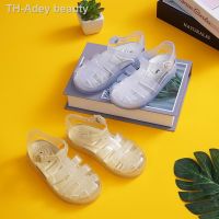 【hot】♕✼✠  MINI Baby sandals 2022 summer new transparent jelly shoes Baotou childrens Roman beach soft candy DD007