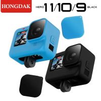 for GoPro 9 10 11 Protective Silicone Case Tempered Glass Screen Creen Protector Film Lens Cap Cover for Go Pro Camera Accessory