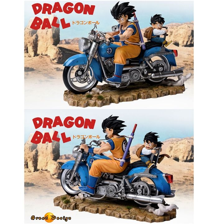 zzooi-15cm-dragon-ball-action-figure-gk-motorcycle-son-goku-and-son-gohan-figure-pvc-haulage-motor-father-and-son-collection-model-toy