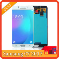 จอแสดงผล LCD ดั้งเดิม5.5 "สำหรับ Samsung Galaxy C7 2017 C8 C710F C710 SM-C7100แอลซีดีหน้าจอสัมผัสประกอบสำหรับ Galaxy C7 2017 C8 LCD