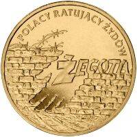 การช่วยเหลือชาวยิวใน2009 2 Zlotti Coin100ที่ระลึกการหมุนเวียนของ Poland39 %