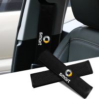 Car Seatbelt Shoulder Pad Cover Carbon Fiber Seat Belt Protector Cushion For Smart Eq Fortwo Forfour 453 451 452 450 454 Seat Covers