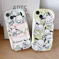 เคสโทรศัพท์ดีไซน์ TPU นุ่มกันกระแทกฝาหลังลายการ์ตูน Sanrio Pochacco Ddog สำหรับ iPhone 15 Pro Max Plus เคสป้องกันโทรศัพท์มือถือเต็มตัวสำหรับ iPhone 14กรอบกันชนสำหรับ Iphone 13 12 Mini 11 XS XR 6/6S/7/8 Se