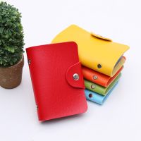 【CW】♈ﺴ❈  Fashion Credit Card Holder Men Cards Wallet Leather Buckle Business ID Holders EIG88