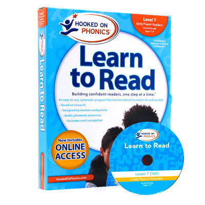 Hook on Phonics learn to read second grade level 7 with DVD addictive voice series American natural spelling textbook childrens English learning