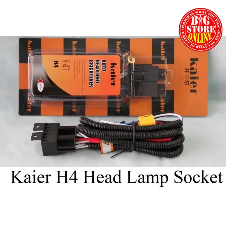 Universal H4 Headlight Headlamp Relay Wiring H4 wire Kit Harness Car