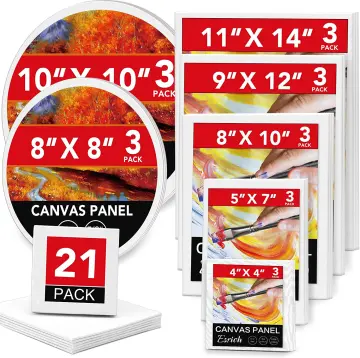 Madisi Painting Canvas Panels Multi Pack, 4x4, 6x6, 8x8, 10x10(12