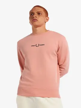 Fred perry grey pink on sale sweatshirt