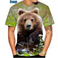 2023 newSummer fashion animal short sleeve bear 3D printed short sleeve T-shirts