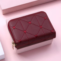 SuperCWWW Wallet Women Small Card Case Ladies Sewing Love Large Capacity Coin Purse Organ Mini Card Holl Carteras Para Mujer 2022