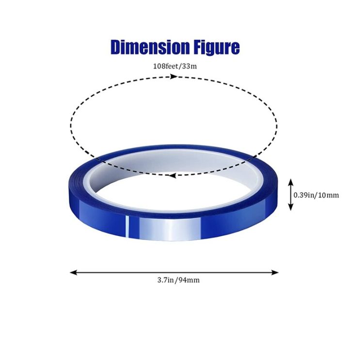 2-rolls-10mmx33m-108ft-blue-heat-tape-heat-transfer-tape-for-heat-sublimation-press-no-residue-and-heat-transfer-vinyl