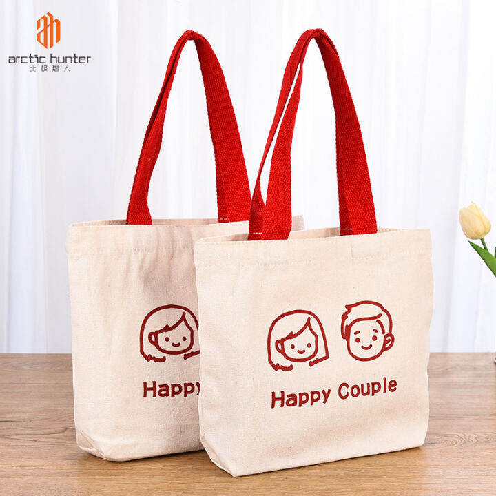 ARCTIC HUNTER Canvas bag Wedding canvas bag with hand gift bag tote bag