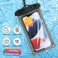 Tas Berenang Tahan Air Casing Ponsel untuk iPhone 11 12 13 14 Pro Max Xiaomi 13 Ultra Redmi Note 12 11 Pro Airbag Penutup Tahan Air Universal Menyelam Mengambang Tas Tahan Air Aksesori Ponsel