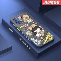 JIUMOO เคสปลอกสำหรับ Samsung กาแลคซีเคสโทรศัพท์กันกระแทกลายขอบซิลิโคนอ่อนนุ่มเปลือกแข็งการ์ตูนหมีน่ารักสำหรับเด็กผู้หญิง M31 A31คลุมทั้งหมดเคสป้องกันเลนส์กล้อง