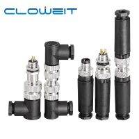 Cloweit M8 Sensor Connector Waterproof Male amp;Female Plug Straight Angle Screw Threaded Coupling 3pin 4p Panel Mount Flange Socket