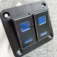 Rocker Switch Panel for Car Truck Caravan Marine New Metal Waterproof Switch Panel 12V 24V Dual Light Switch 23468 Gang LED