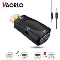 VAORLO HDMI-Compatible VGA Converter Male-Female 15 Pin Adapter With Audio FHD 1080P 720P 480P For PC Laptop TV Box PC Projector