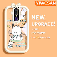 YIWESAN เคสสำหรับ OPPO F11 A9X A9 2019เคสการ์ตูนสุนัขน่ารักลวดลายโปร่งใสใหม่อัปเกรดซิลิโคนนิ่มใสบางและให้ความรู้สึกดีเคสเคสมือถือกันกระแทกฝาครอบป้องกัน