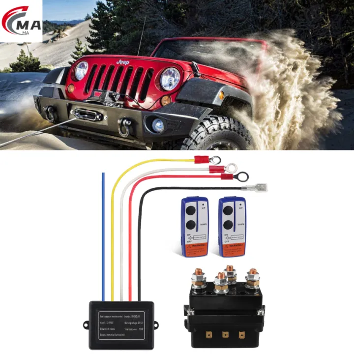 12V 250A Winch Remote Contactor Winch Control Solenoid Relay Twin