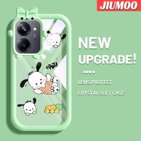 เคส JIUMOO สำหรับ Realme 10 Realme 10 Pro Plus 5G เคสลายการ์ตูน Pochacco Patten สีสันสดใสน่ารักกล้องมอนสเตอร์ตัวน้อยนิ่มสำหรับเลนส์กันกระแทกแบบใสเคสมือถือป้องกันซิลิโคนง่ายปลอกความคิดสร้างสรรค์โปร่งใส