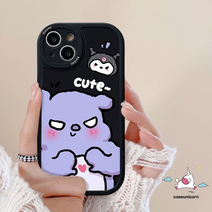 เคสสำหรับ-oppo-a57-a78-a7-a17-a15-a54-a16-a5s-a17k-a74-a95-a12-a76-a58-a96-a53-a9-a31-a3s-a1k-a55-7z-a16k-a16e-reno-5-8-t-5f-คู่รักน่ารักลายการ์ตูน-kuromi-นุ่มผ้าคลุม