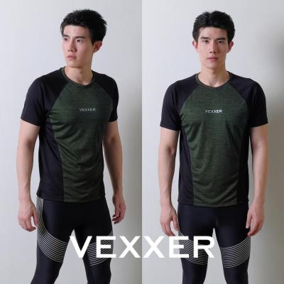 Vexxer TopDye Running Shirt Z01 - สีเขียวขี้ม้า เสื้อกีฬา แขนสั้น เสื้อยืด เสื้อวิ่ง ออกกำลังกาย