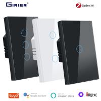 ✐❧ GIRIER Tuya Smart ZigBee Wall Light Switch No Capacitor Required Supports Neutral/No Neutral Wiring Works Alexa Alice Hey Google