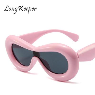 Y2K Thick Lip Sunglasses Steampunk One Piece Sun Glasses for Female Men Women Hip Hop Driving Shades Uv400 Eyewear Gafas De Sol