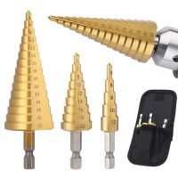 4-32 mm 4-20 mm HSS Titanium Coated Step Drill Bit High Speed Steel Metal Wood Hole Cutter Cone Drilling Tool Drills Drivers