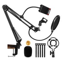 Microphone Stand,Adjustable Desk Suspension Scissor Arm Mic Boom Arm for Blue Yeti,Snowball&amp;Other Mics,Recording,Games