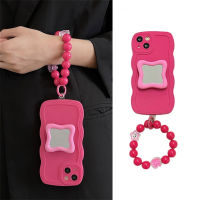 DDONG เคสขาตั้งกระจก3D สี่เหลี่ยมสร้อยข้อมือซิลิโคนสำหรับ Samsung S23 S22 S21 S20FE พิเศษ A53 A54 A34 A14 A13ฝาครอบป้องกันการตก5G